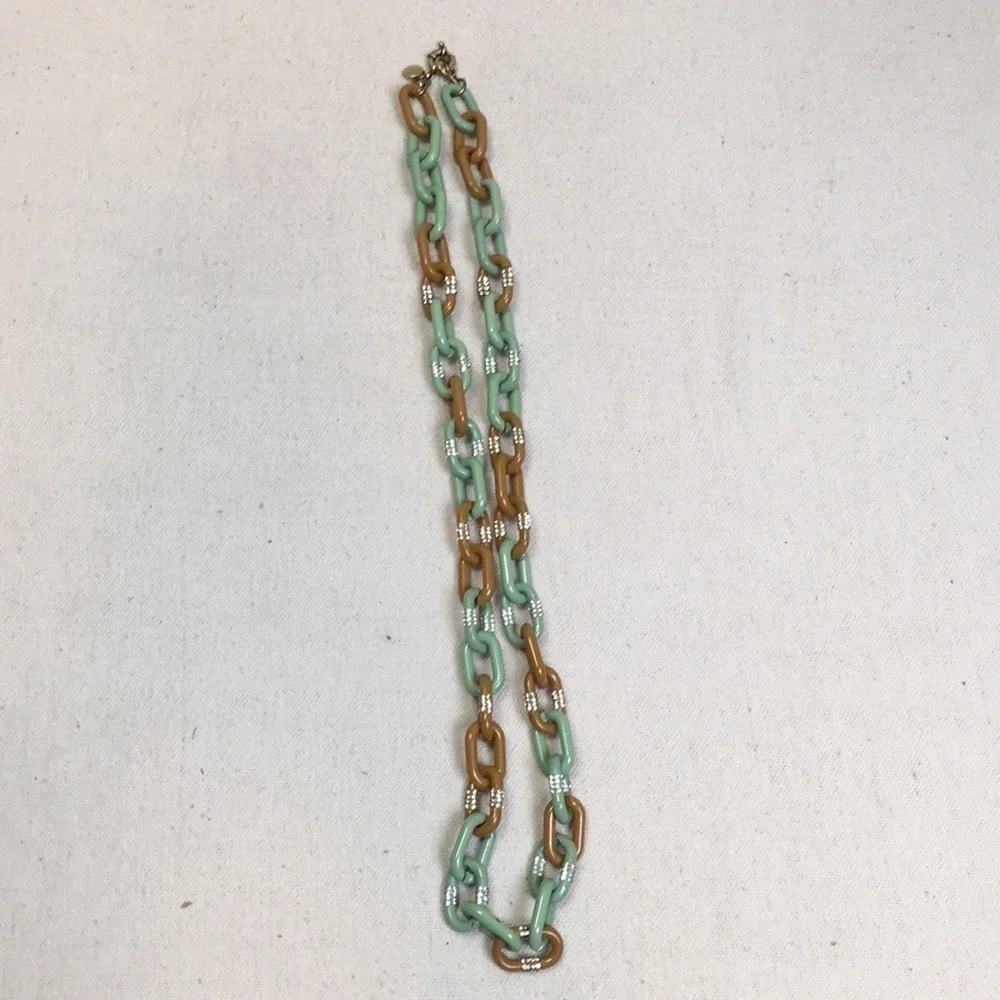 J Crew Chunky Chain necklace w rhinestones
